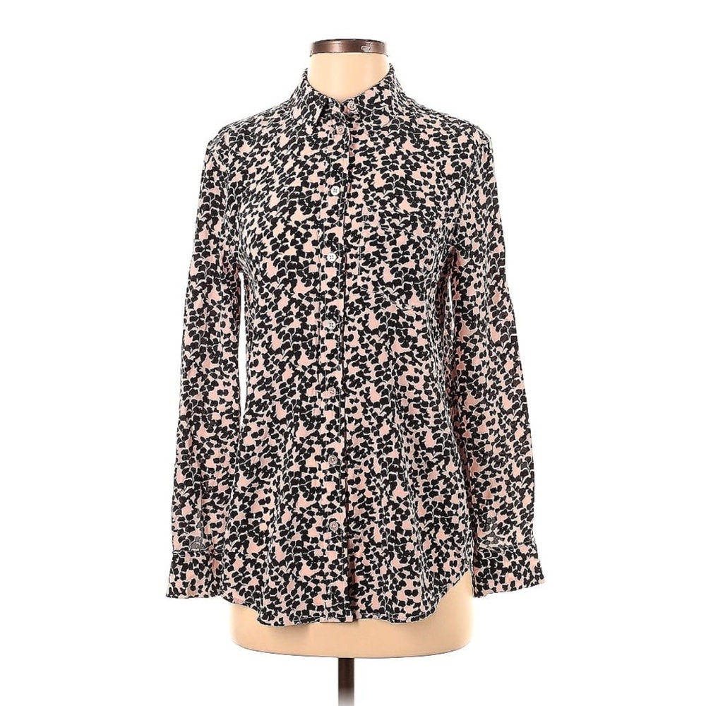 Equipment, long sleeve silk top